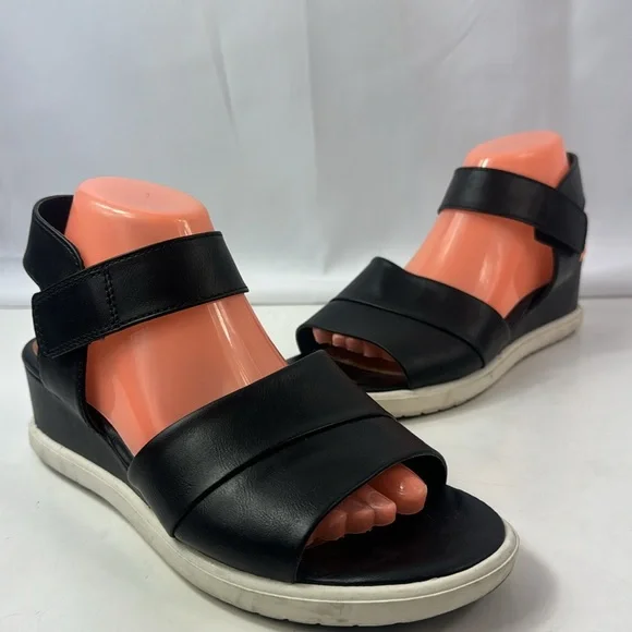 Euro Soft By Sofft Jena Black Leather Women's Wedge - Picture 3 of 13